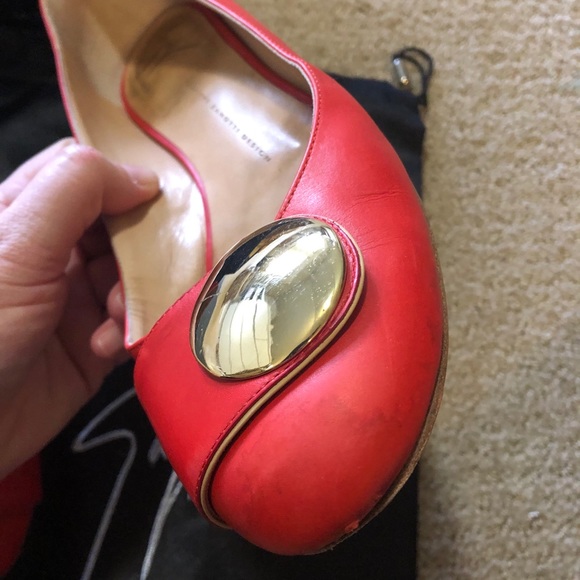Giuseppe Zanotti red ballet flats - Picture 6 of 11